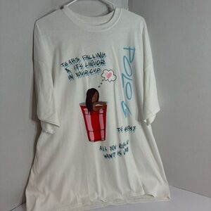Polo G Graphic Tee XXL – Tears Falling Liquor Cup Rap Shirt Streetwear